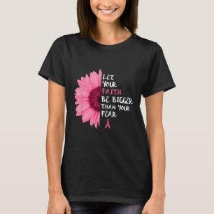 Cancer Awareness Month Flower Pink Ribbon Women  T-Shirt