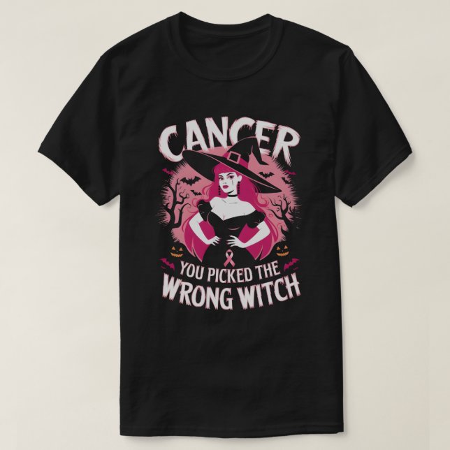 Cancer Awareness Month Outfit, Warrior Witch T-Shirt (Design Front)