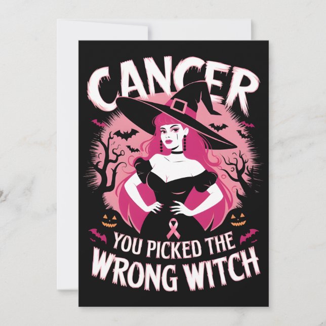 Cancer Awareness Month Outfit, Warrior Witch Thank You Card (Front)