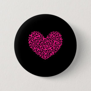 Cancer Awareness Month Ribbon Heart Women Men 6 Cm Round Badge
