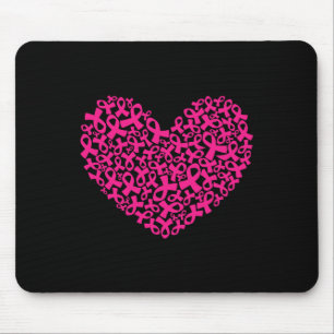 Cancer Awareness Month Ribbon Heart Women Men Mouse Mat