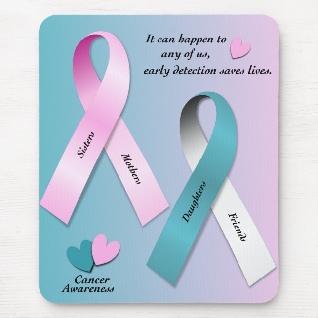 Cancer Awareness Mouse Mat (Front)