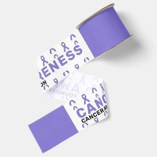 Cancer Awareness Pattern Ribbon Grosgrain Ribbon