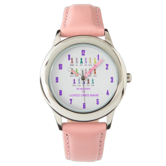 CANCER AWARENESS PERSONALIZED WATCH (Front)
