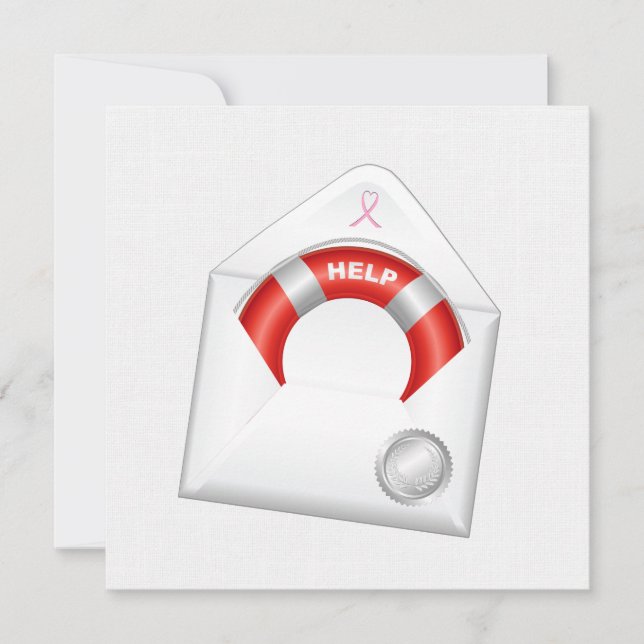 Cancer Awareness - Pink Ribbon Invitation (Front)