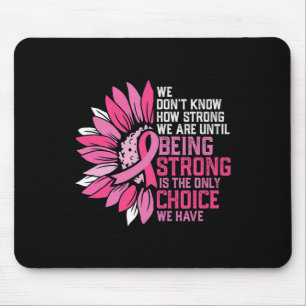 Cancer Awareness Pink Ribbon Sunflower Mouse Mat