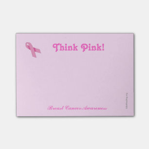 Cancer Awareness Post-it - Breast Cancer Notes