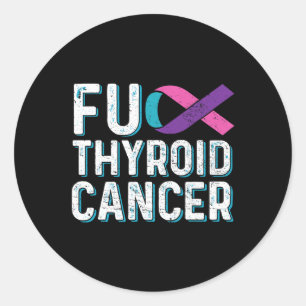Cancer Awareness Products - Thyroid Cancer Survivo Classic Round Sticker