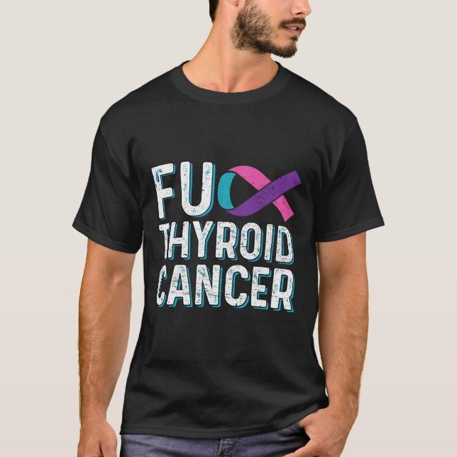 Cancer Awareness Products - Thyroid Cancer Survivo T-Shirt (Front)