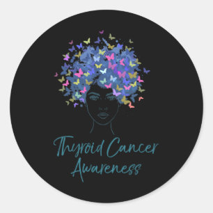 Cancer Awareness Purple Butterflies Gift Classic Round Sticker