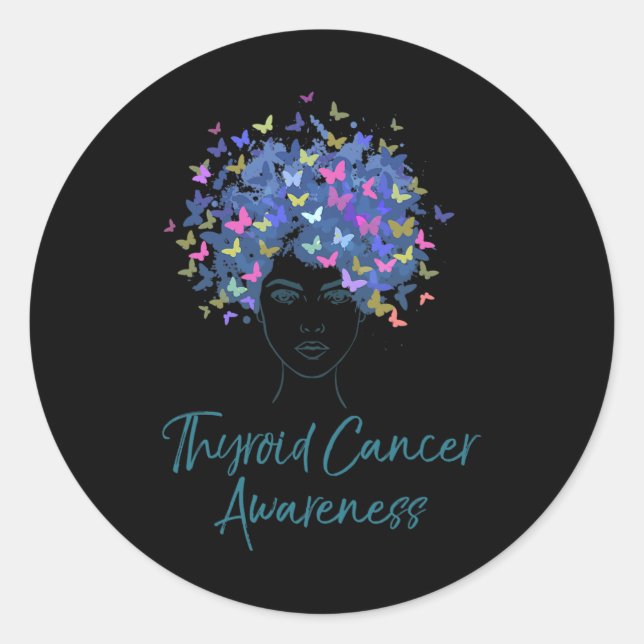 Cancer Awareness Purple Butterflies Gift  Classic Round Sticker (Front)