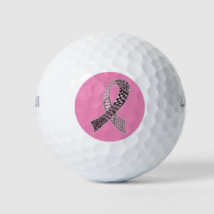 Cancer Awareness Ribbon Custom Colours Golf Balls