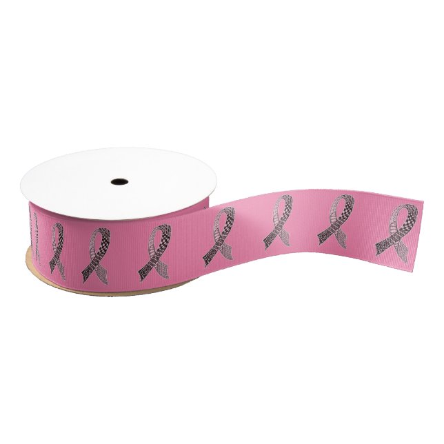 Cancer Awareness Ribbon Custom Colours Grosgrain Ribbon (Spool)