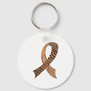 Cancer Awareness Ribbon In Any Colour Key Ring