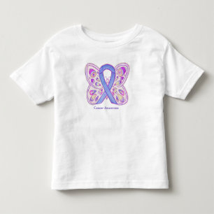 Cancer Awareness Ribbon Lavender Butterfly Shirt
