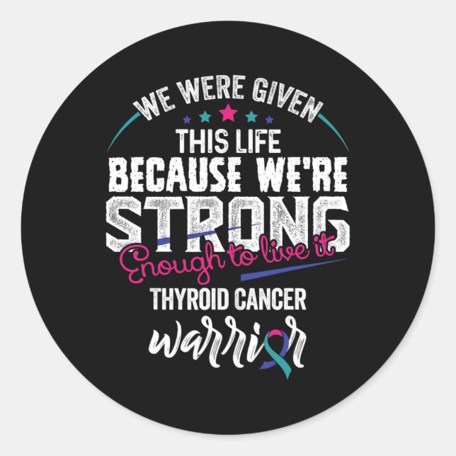 Cancer Awareness Ribbon S1  Classic Round Sticker (Front)