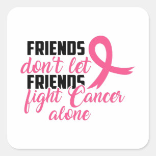 Cancer Awareness Ribbon Shirt Square Sticker