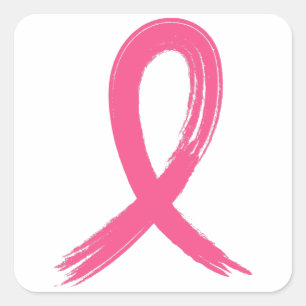 Cancer Awareness Ribbon Square Sticker