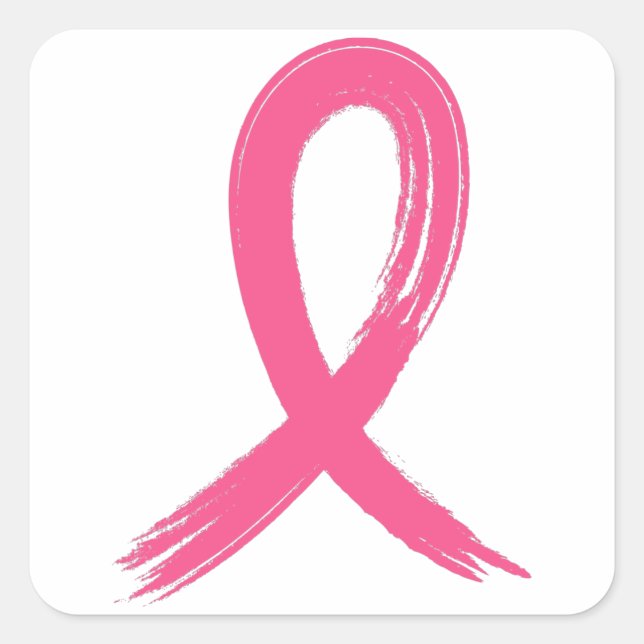 Cancer Awareness Ribbon Square Sticker (Front)