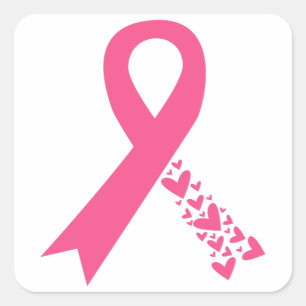 Cancer Awareness Ribbon Square Sticker