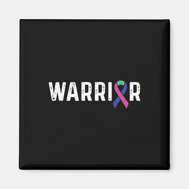 Cancer Awareness Ribbon Warrior  Magnet (Front)