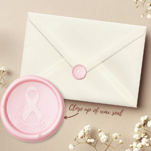 Cancer Awareness Ribbon Your Custom Text  Wax Seal Sticker