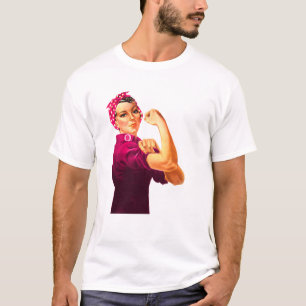 Cancer Awareness Rosie The Riveter T-Shirt