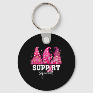 Cancer Awareness Shirt For Women Gnomes Support Sq Key Ring