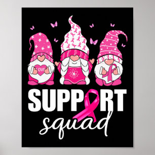 Cancer Awareness Shirt For Women Gnomes Support Sq Poster