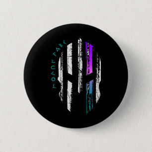 Cancer Awareness Spartan Warrior Helmet Thin Line 6 Cm Round Badge
