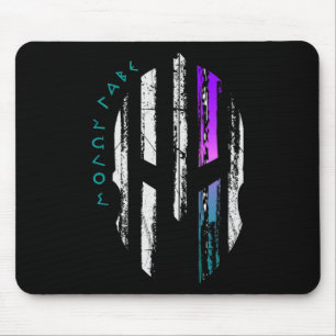Cancer Awareness Spartan Warrior Helmet Thin Line  Mouse Mat