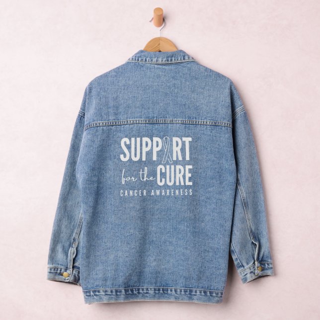 cancer awareness support cure Denim Jacket (Hangar)