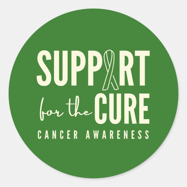 cancer awareness support cure Stickers Labels (Front)