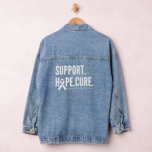 cancer awareness support hope Womens Denim Jacket