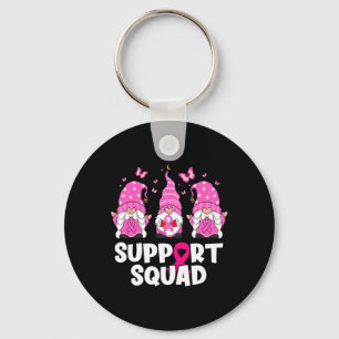 Cancer Awareness Support Squad Gnomes Pink Women  Key Ring