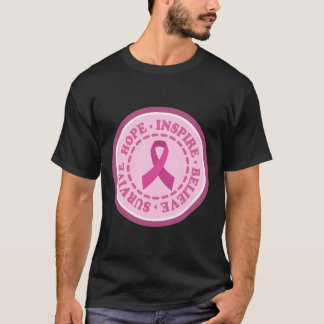 Cancer Awareness Survive Hope Inspire Believe T-Shirt