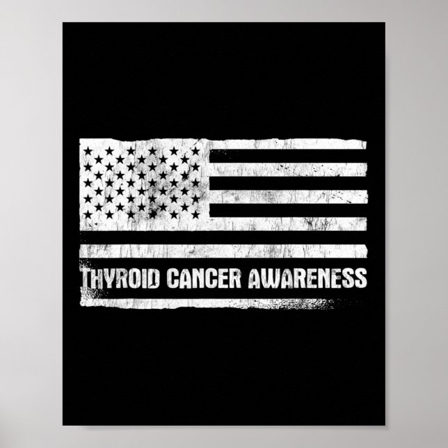 Cancer Awareness Thyroid Cancer  Poster (Front)