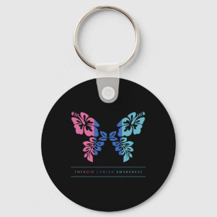 Cancer Awareness Thyroid Cancer Support Key Ring