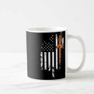 Cancer Awareness Vintage Us American Flag Coffee Mug