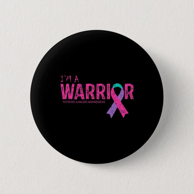 Cancer Awareness Warrior  6 Cm Round Badge (Front)
