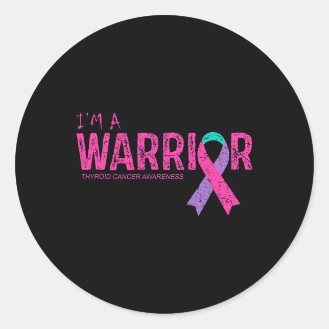 Cancer Awareness Warrior  Classic Round Sticker (Front)