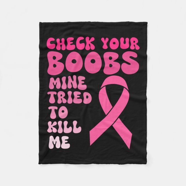 Cancer Awereness Supporter  Fleece Blanket (Front)