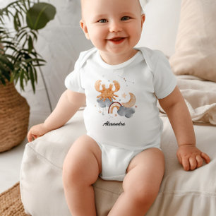 Cancer Baby: Crab's Cosy Zodiac Customisable Baby Bodysuit