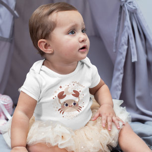 Cancer Baby: "Crab's Cosy Zodiac Style" Baby Bodysuit
