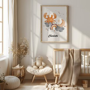 Cancer Baby - For Your Little Crab Zodiac Nursery Poster