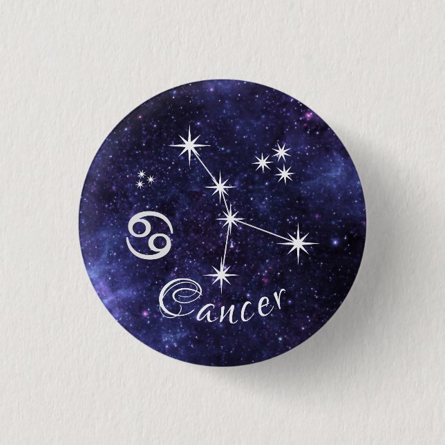 Cancer Badge, Zodiac Horoscope Badge (Front)