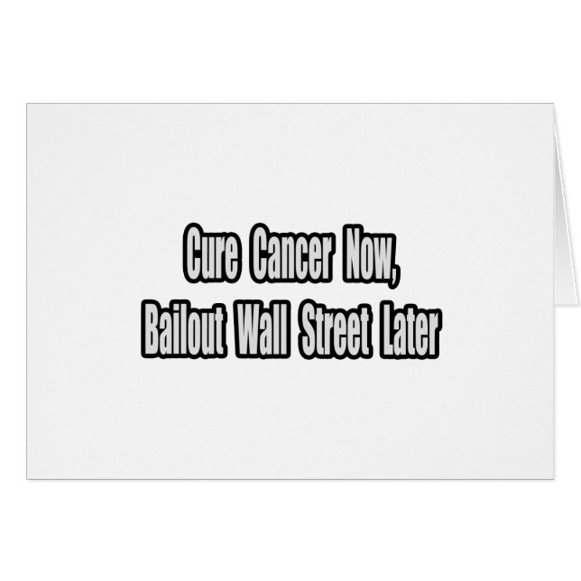 Cancer Bailout Humour (Front Horizontal)