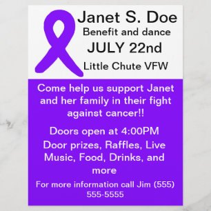 Cancer benefit flyer