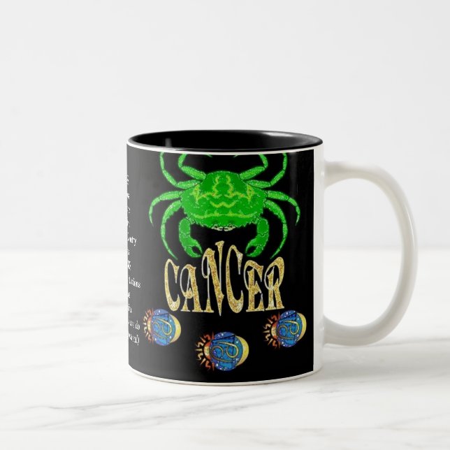 Cancer Birth Sign Zodiac Mug (Right)
