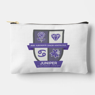 Cancer Birthday Crest™ for June 22-30 Accessory Pouch